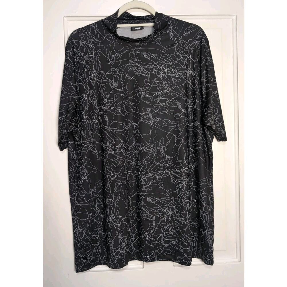 PXG Golf Fairway Camo All Over Print Short Sleeve Mock Neck Shirt Men's L(1169)